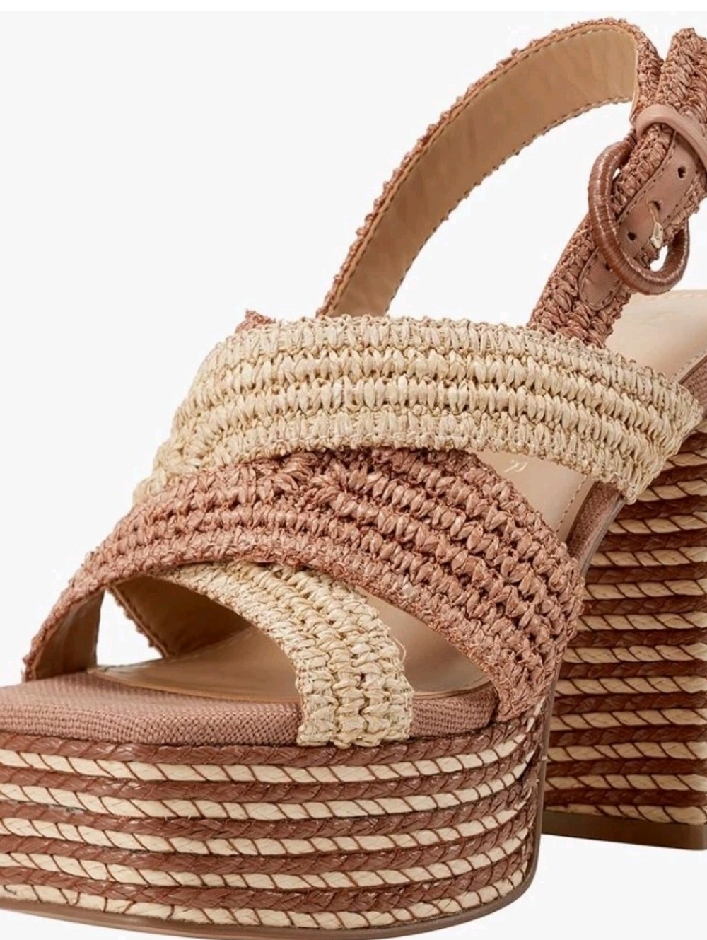 Marc Fisher LTD Women's Caddy Heeled Dark Natural Beige Sandals Size 10M New